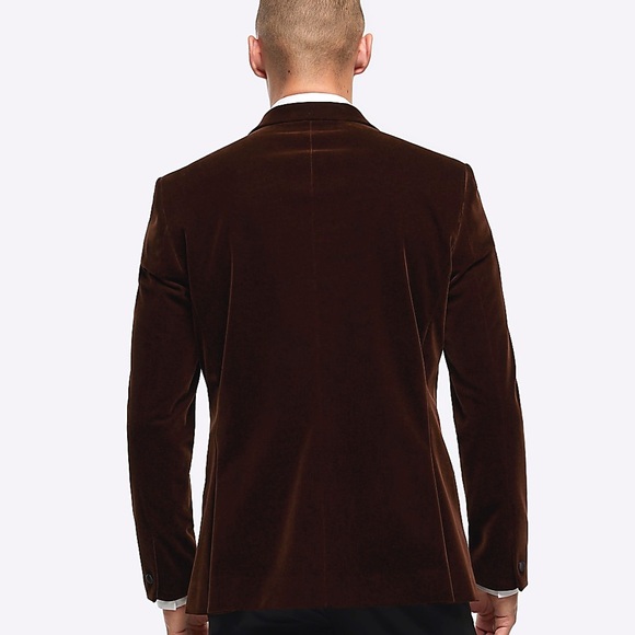 1955 NEW ~ River Island ~Navy Slim Fit Tuxedo Suit Jacket 42R - Picture 2 of 8